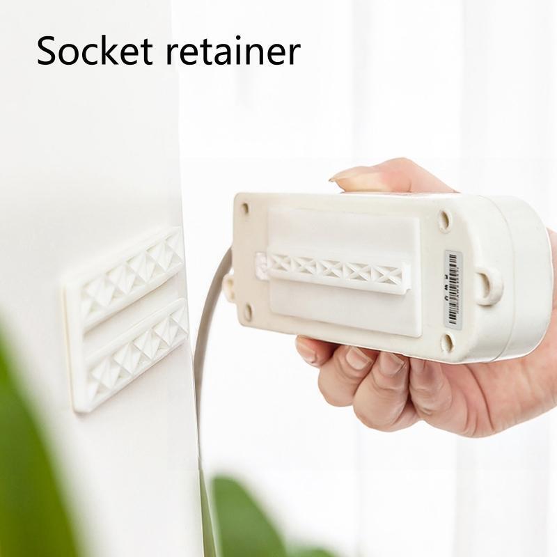 Power Strip Bracket Plug-in Socket Cable Fixer for Improve Line Clutter Durable