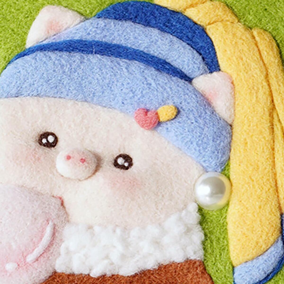 Set of 2 Wool Needle Felting Kit Painting  for Starter Decor