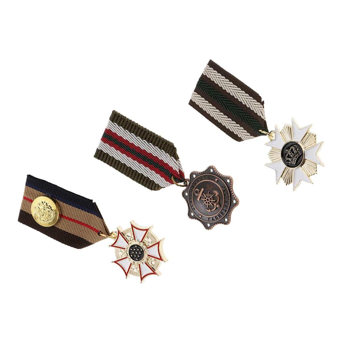 12Pieces Fabric Geometric  Badge Brooch Costume Uniform Corsage