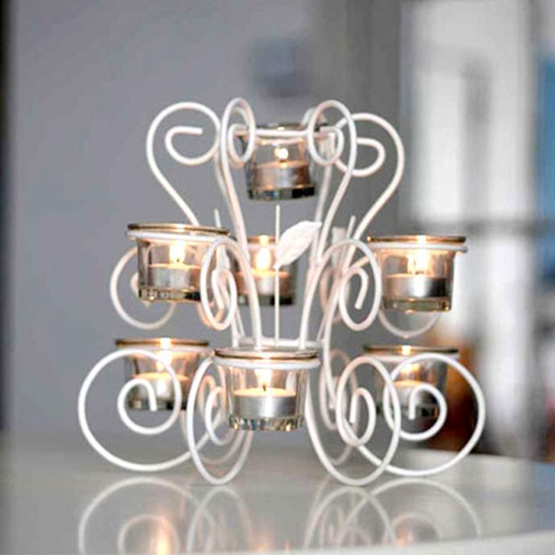 7 Metal Candelabra Candlestick for Wedding Church Halloween Candle Holder Decor