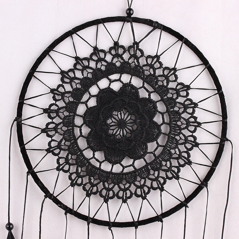 Handmade Lace Dream Catcher Feather Bead Wall Hanging Home Decoration Gift