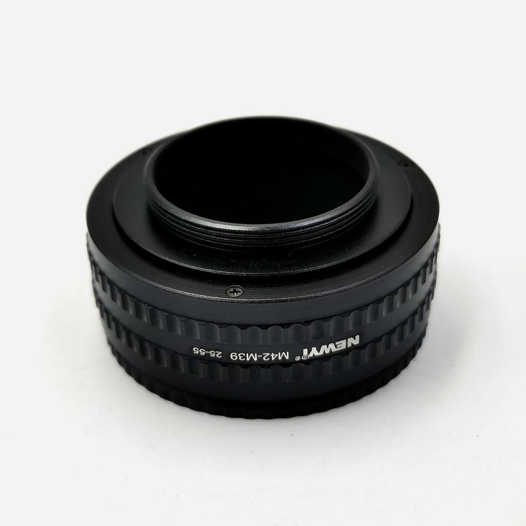 M42-M39 25mm (min) to 55mm (max) Manual Lens Adapter with Helicoid Tube