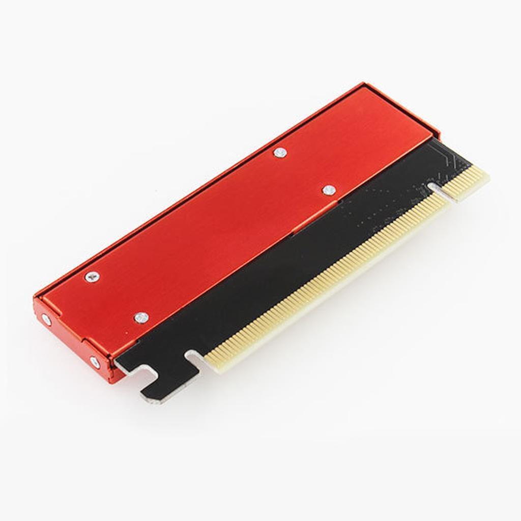M.2  SSD to PCI-e X16 Converter Card  with Case Heatsink Red