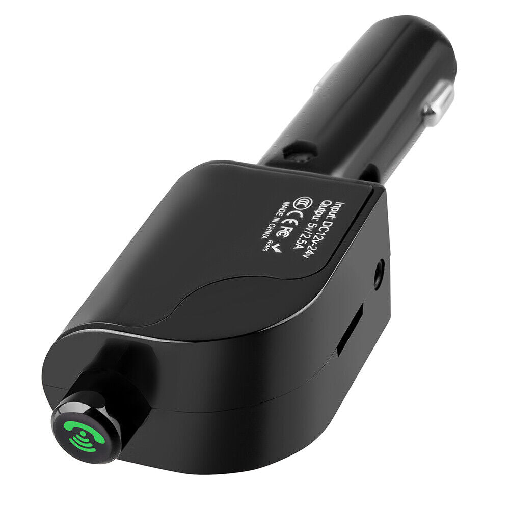 Dual USB Port Car Charger Bluetooth-compatible Handsfree Kit FM Transmitter