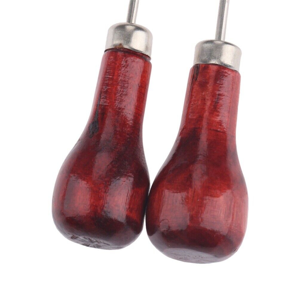 Wooden Metal Single Gourd Sewing Awls Excellent Addition for Leather Workshop