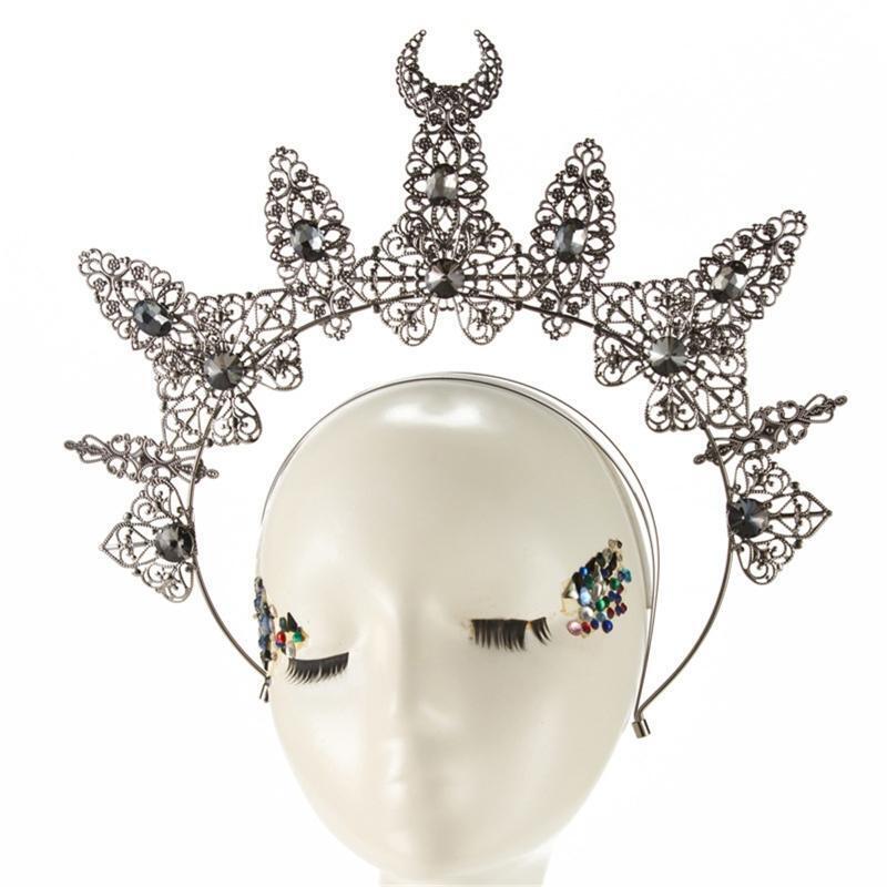 Lolita Halo Crown Headband For Women Baroque Tiara Crown Mary Halo Crown