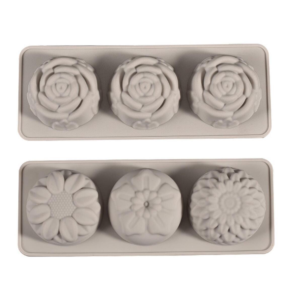 2x Flower Shaped Silicone Mold Handcraft Casting Storage Box DIY Making Tool