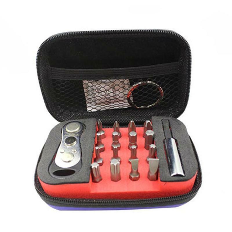 Super Thin Torque Screwdriver Cr-V Steel Dual-Drive Head Bit Ratchet Wrench