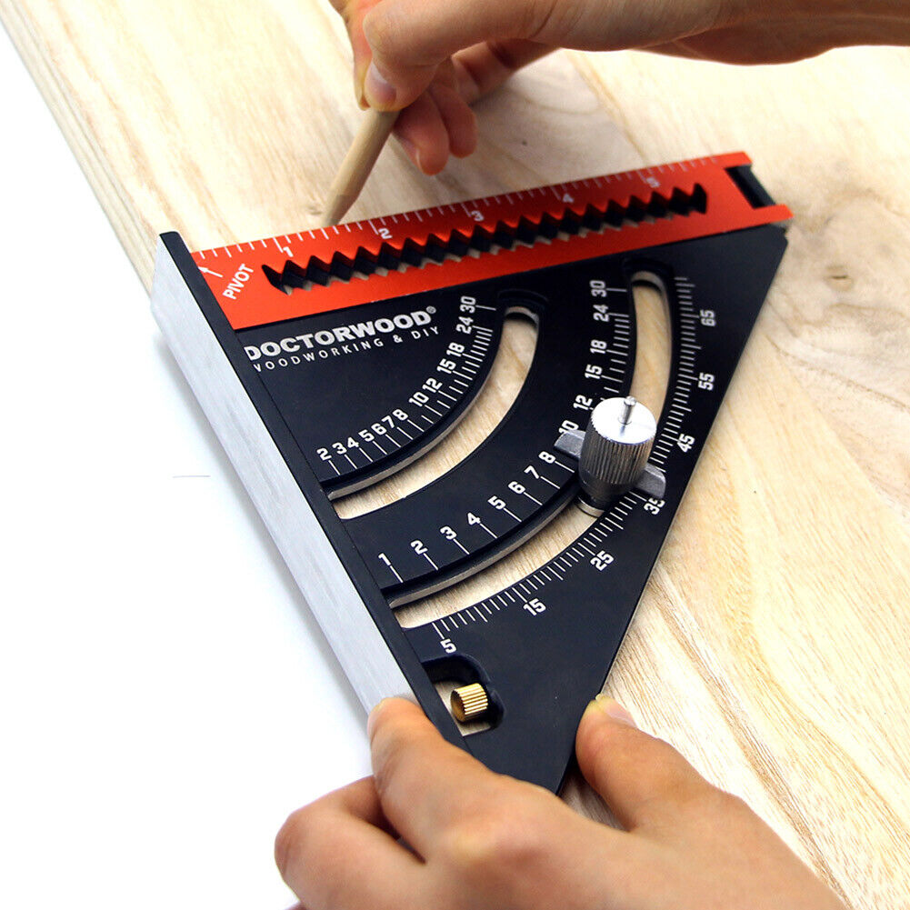 Square Measuring Folding Triangle Ruler Angle Protractor Layout Gauges