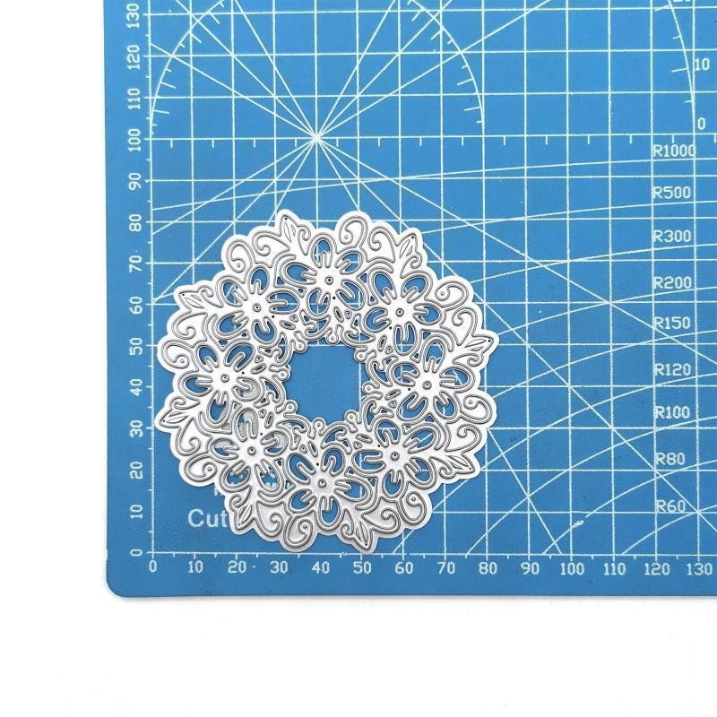 Puzzle Round Lace Carbon Steel Cutting Dies DIY Scrapbooking Photo Album Stencil