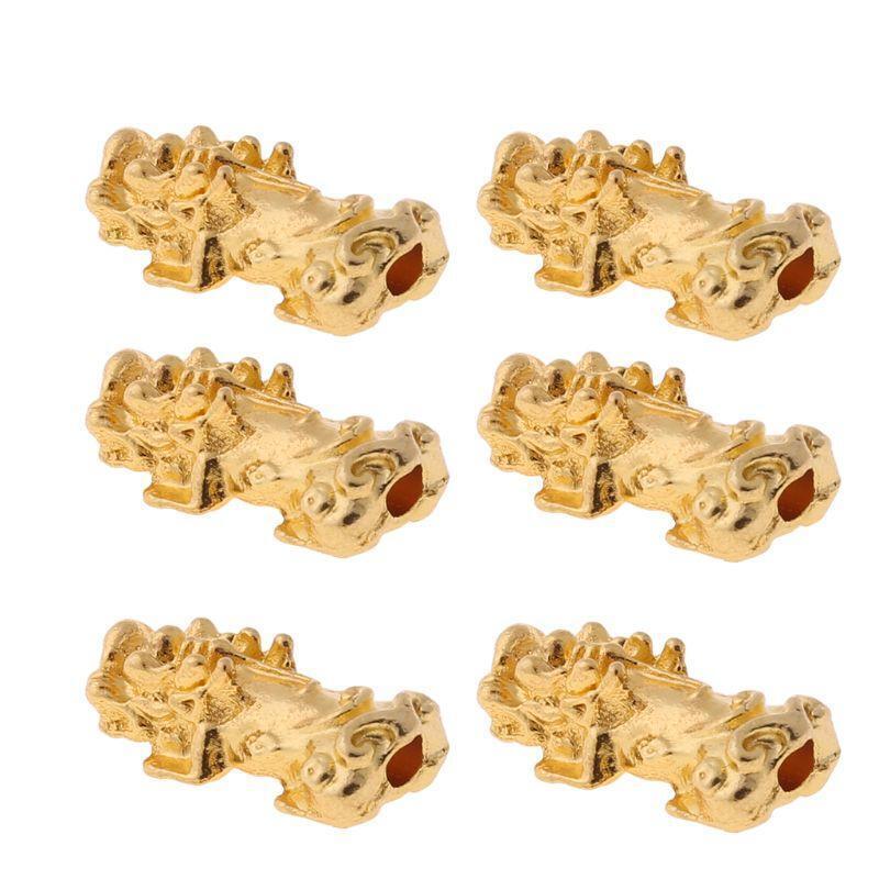 10 Pieces Lucky Pi Yao Charms Attract Wealth and Good Luck Pi Xiu Beads Pendant