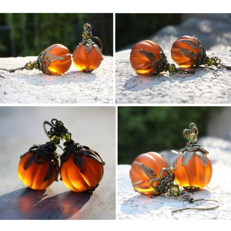 Halloween Fancy Dress Pumpkin Halloween Earrings Christmas Party Jewelry Girls