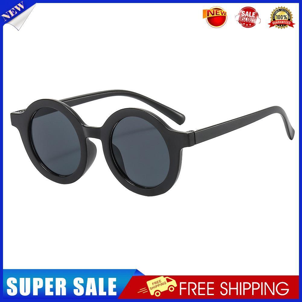 Summer Kids Girl Boy Sunglasses Children Round Sun Glasses UV400 (Black)