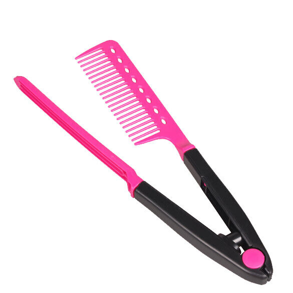 Fashion V Type Hair Straightener Comb DIY Salon Hairdressing Styling Tool