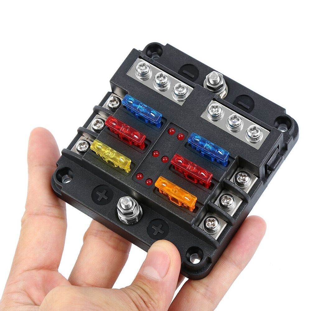 12V/24V M5 Stud Block Fuse Box Plastic Cover Car Accessory Blade Fuse Holder