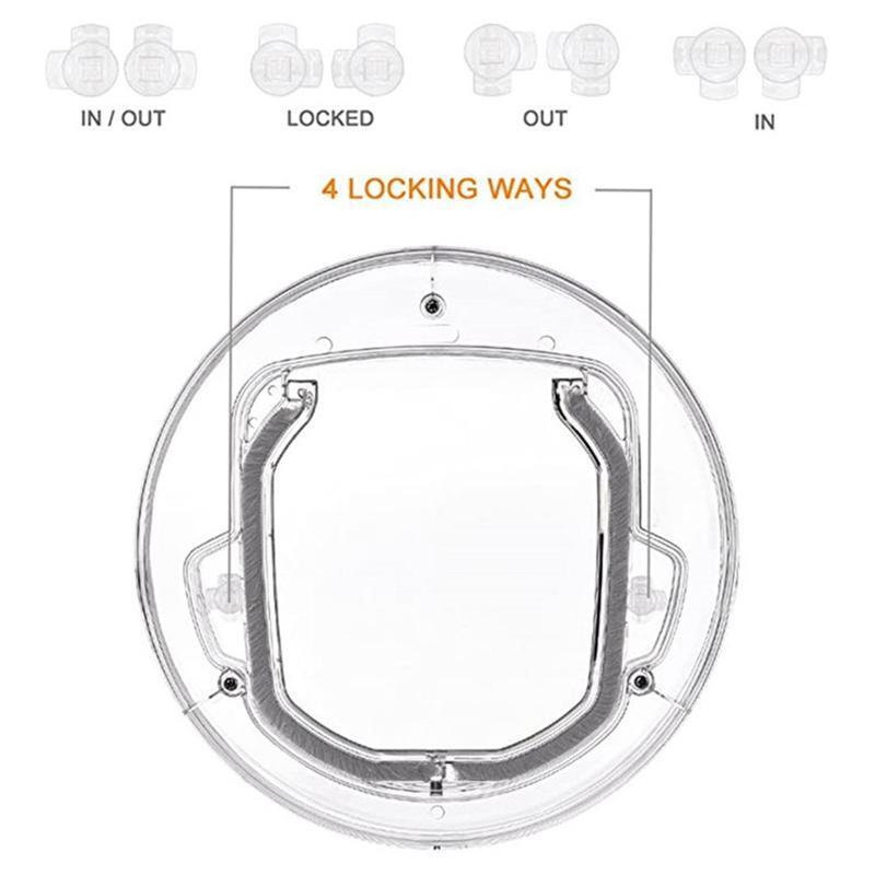 Cat Door Save Energy Cat Flap Door Magnetic Design UV-Resistant Design Durable