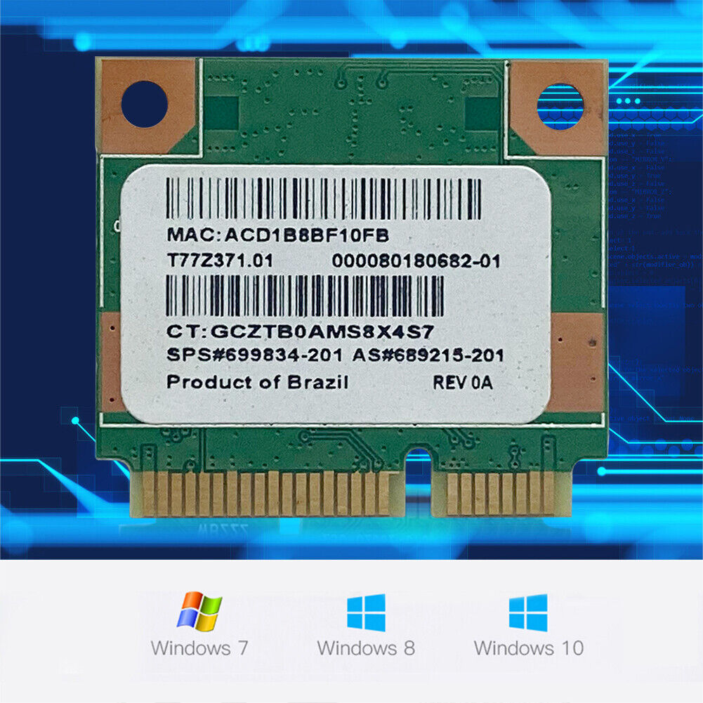 RT3290 150M 2.4GHz Bluetooth-compatible 3.0 Half Mini PCI-E WiFi Adapter Ne