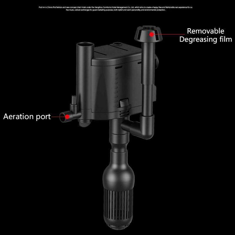 Fish Tanks Surface Skimmer Oil Slick Remover Part Aquarium Filter Three-in-one