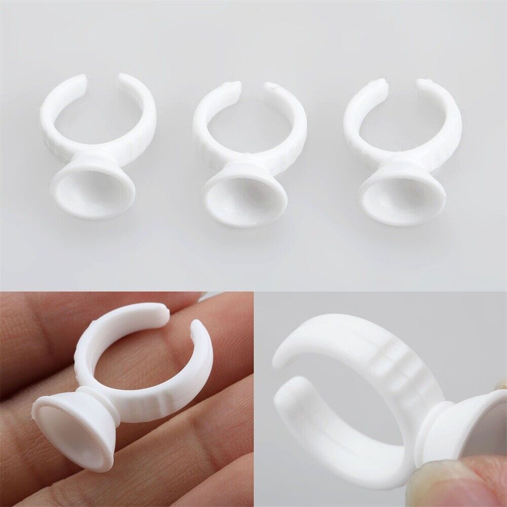 Body Tattoo Ink Holder Cups 50pcs/Bag White Plastic Disposable Permanent Makup