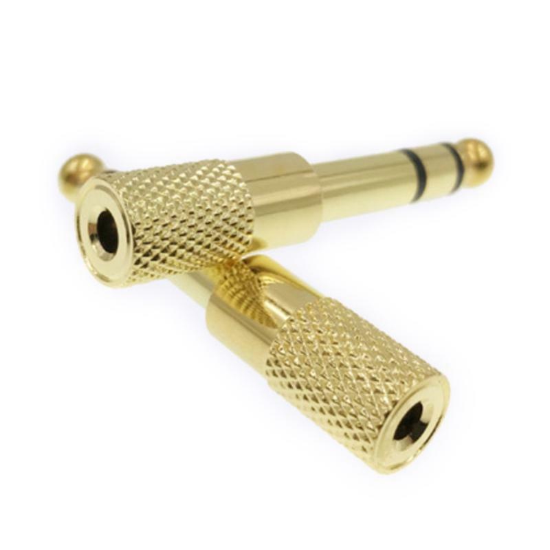 10Pcs3.5mm Female to 6.5mm Male Adapter Headphone Amplifier Microphone Connector