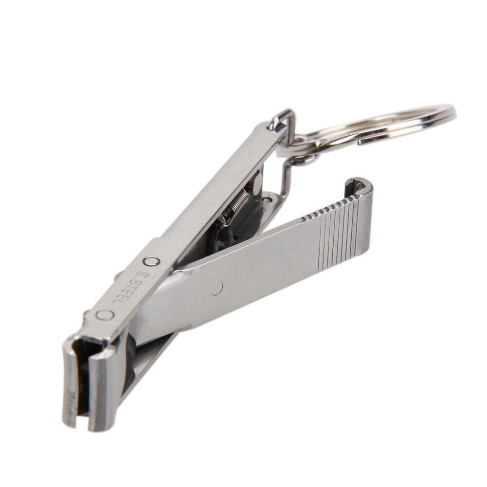 EDC Ultra-thin Foldable Hand Toe Nail Clippers Cutter Stainless Keychain