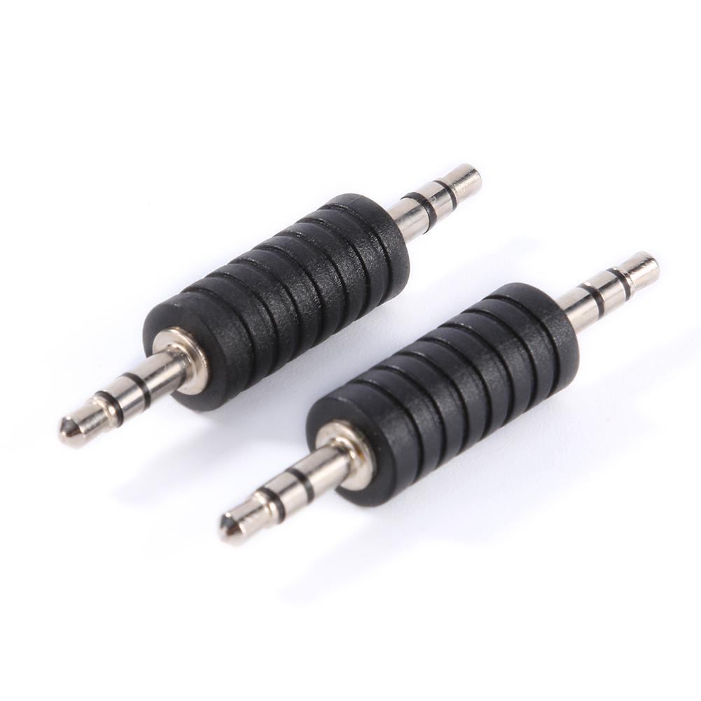 2pcs 3.5mm Stereo Male to Male Jack Audio Plug Connector Coupler Adapter