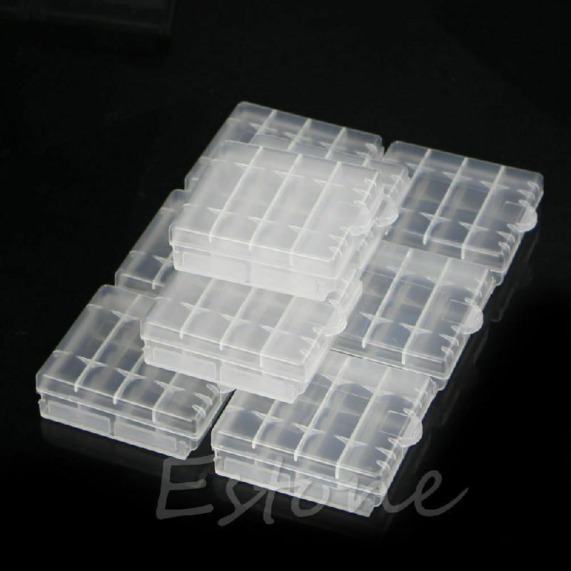 10Pieces 4x AA AAA Battery Case Holder Cell Batteries Storage Box Container