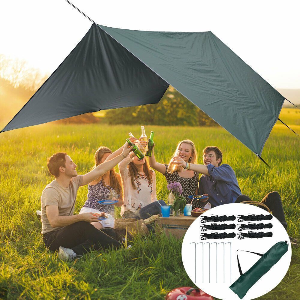 Waterproof Awning Shade Rain Sun Shade Shelter Camping Tent Tarp Fly Tent Tarp