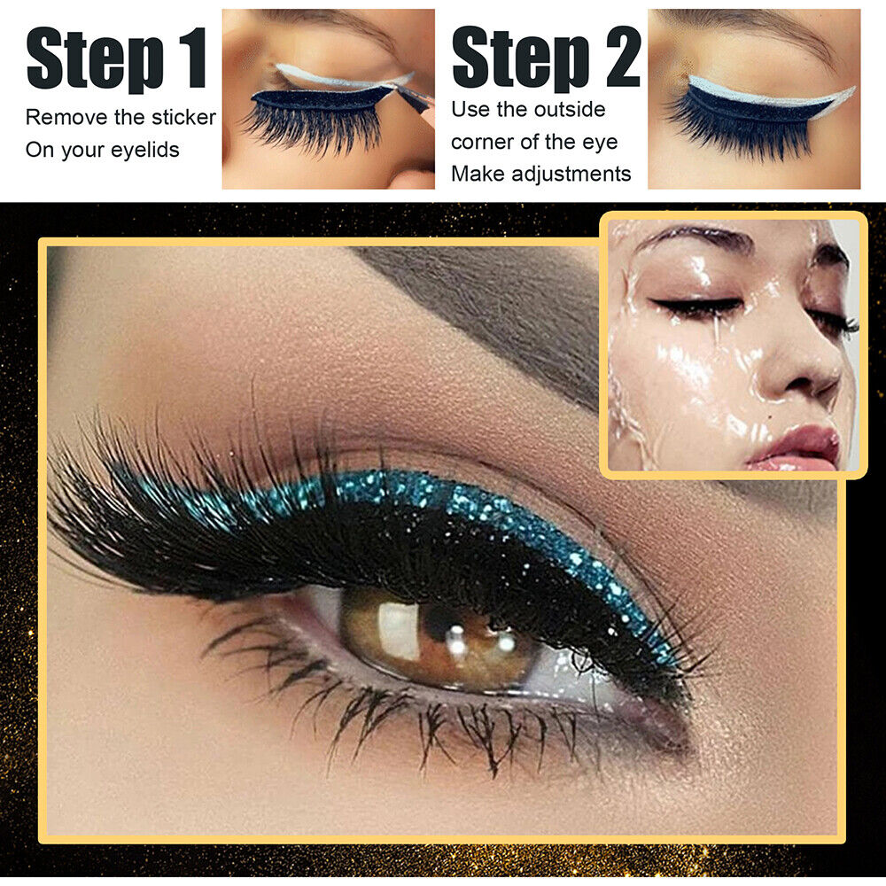 Eyelashes Reusable Eyeliner and False Eyelashes 2 In 1 Eyeliner Eyelashes Set