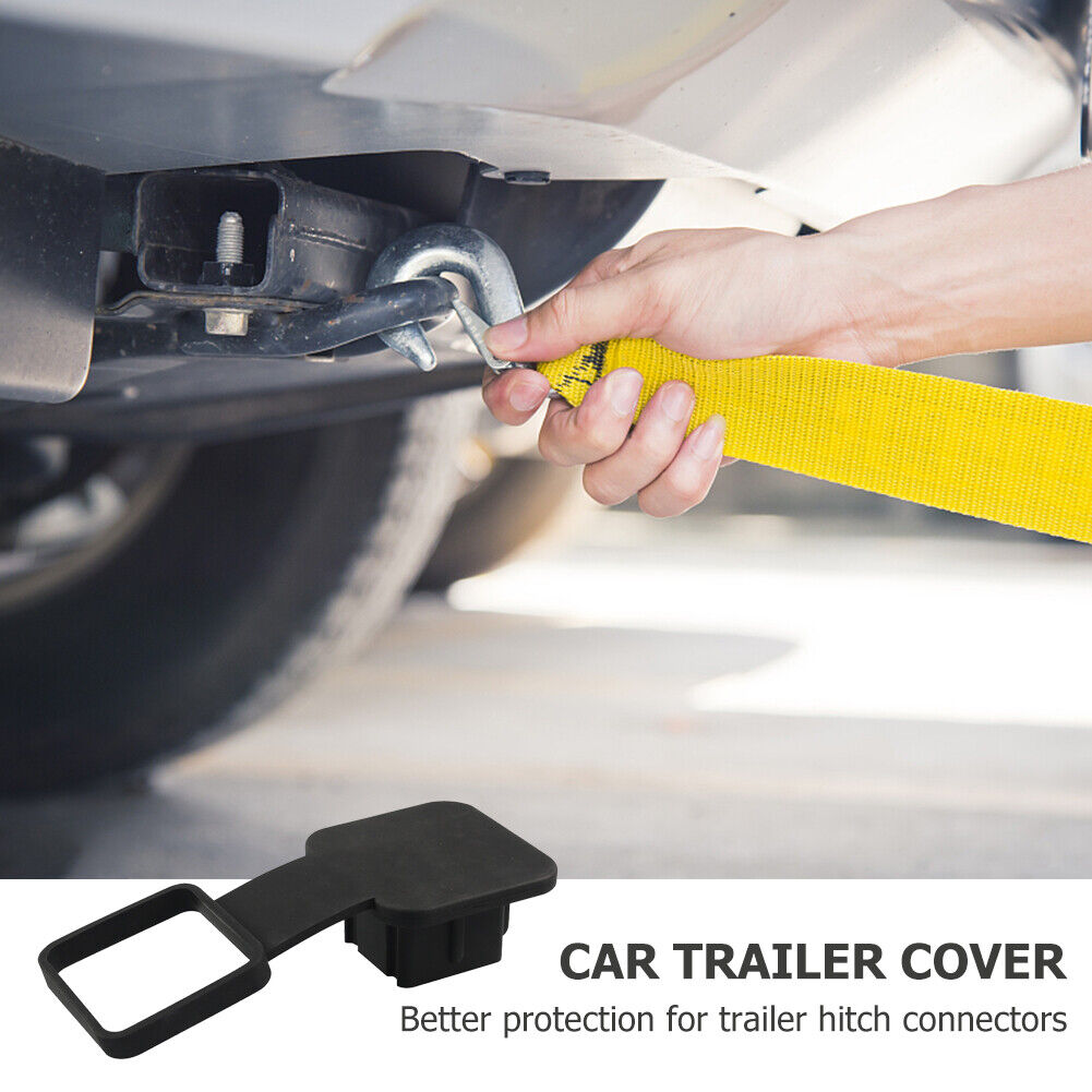 Universal 2 inch Trailer Hitch Cover Protective Tow Hook Plug Cap (2pcs)