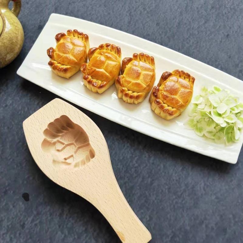 Mooncake Mold Mid-autumn Festival Moon Cake Mould Crab Shape Wooden Baking Tool