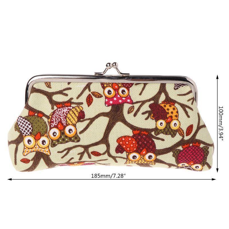 European Style Women Lovely Owl Hasp Purse Lady Wallet Clutch Bag