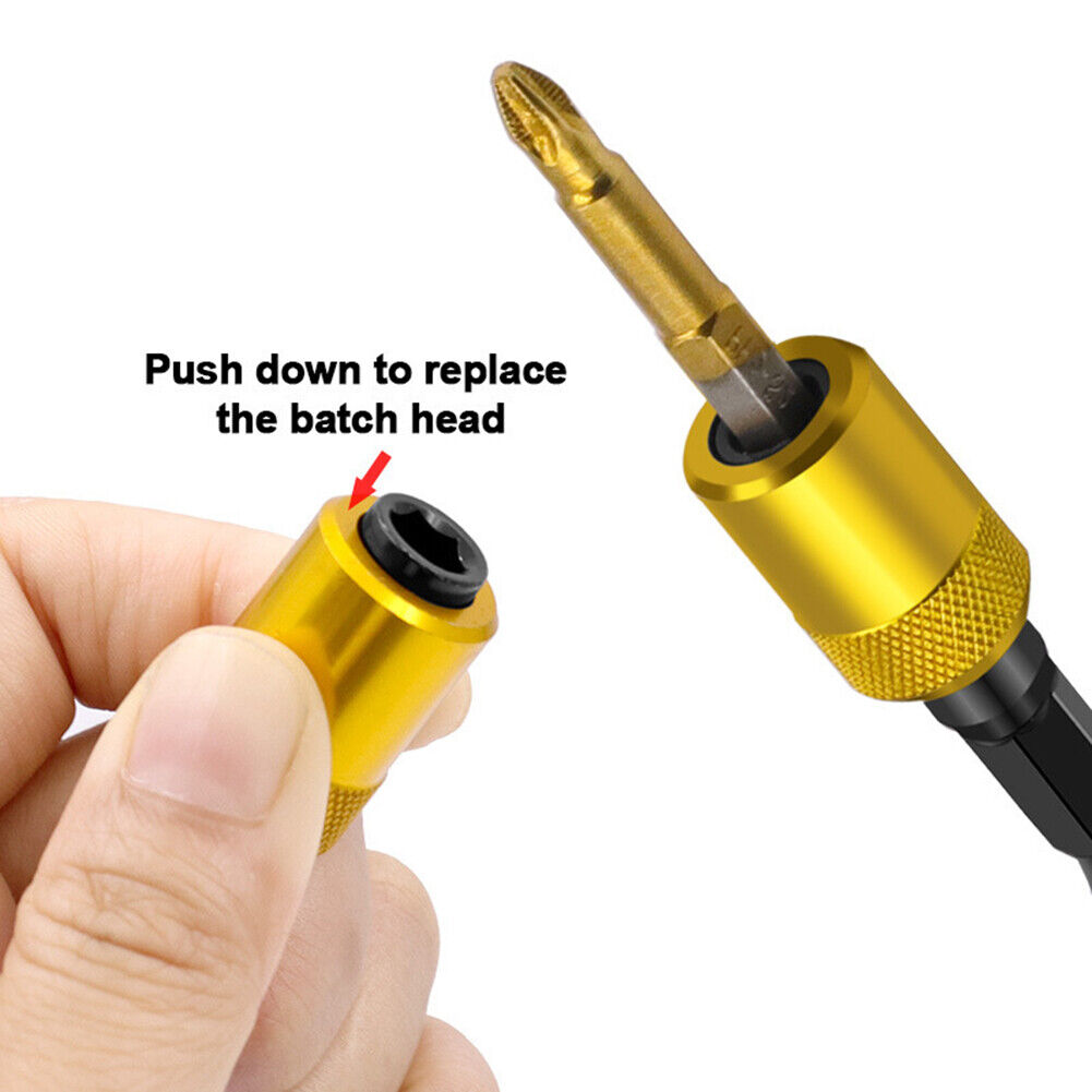 60mm Electric Drill Screwdriver Batch Extension Bit Adapter Rod (Yellow)