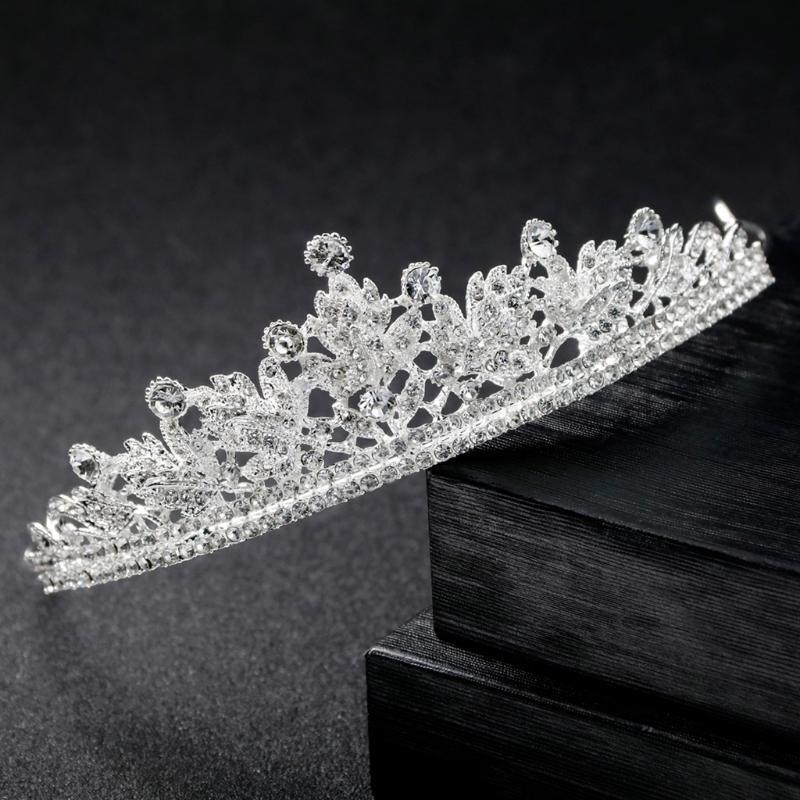 Elegant Princess Crown Tiaras Happy Birthday Crown Headdress for Girlfriend