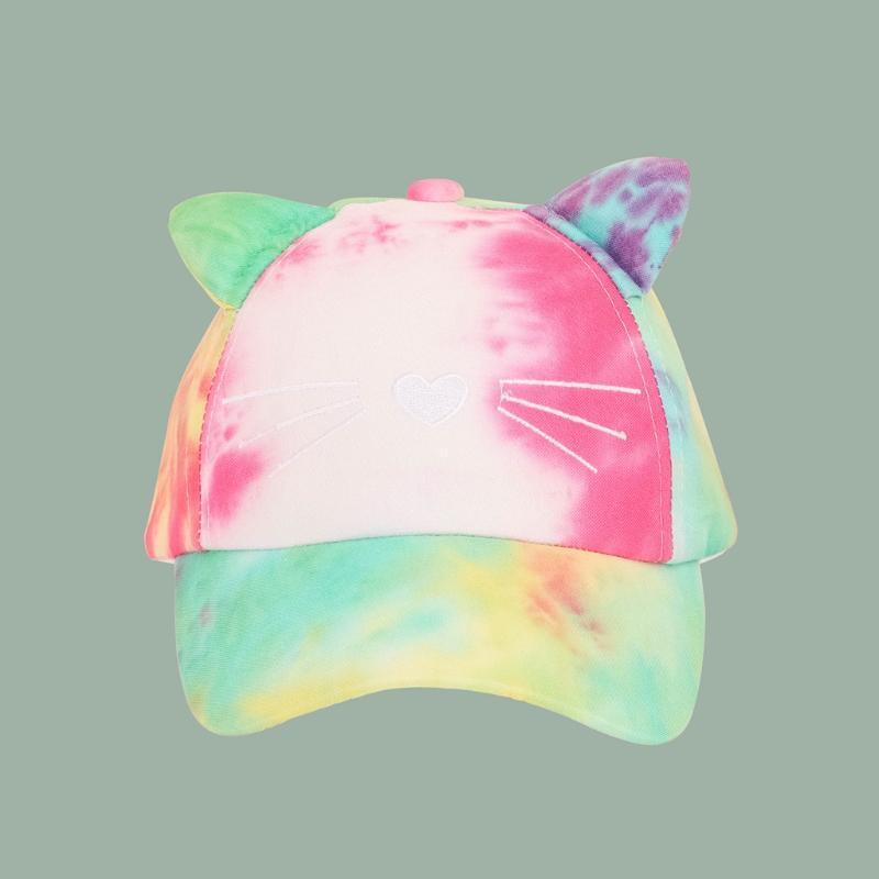 Baseball Cap Hat Kids with Lovely Cat Ear Adjustable Cartoon Hats Sun Protection