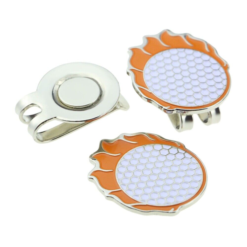 Stylish Golf Ball Magnetic Alloy Hat Clip With Golf Ball Marker Sturdy 1 Pc