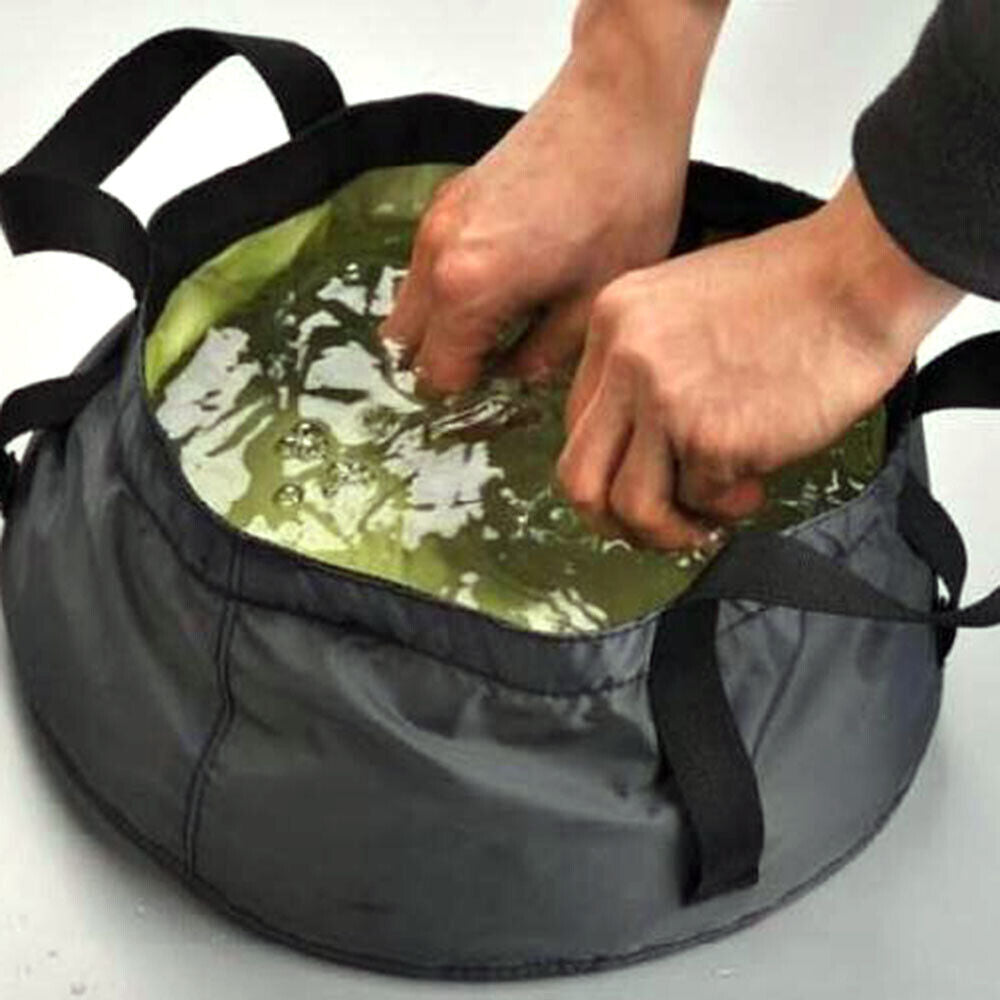 Folding Waterproof Cloth Camping Bucket Collapsible Washing Basin Water Pot