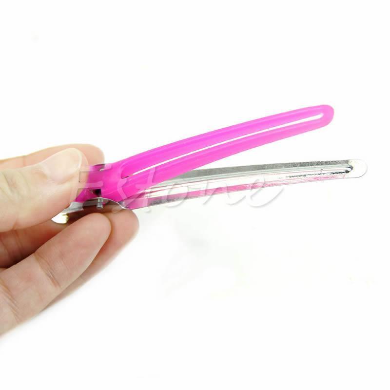 New 10 Pcs Colorful Hairdressing Sectioning Clips Clamps Hair Salon Styling Grip