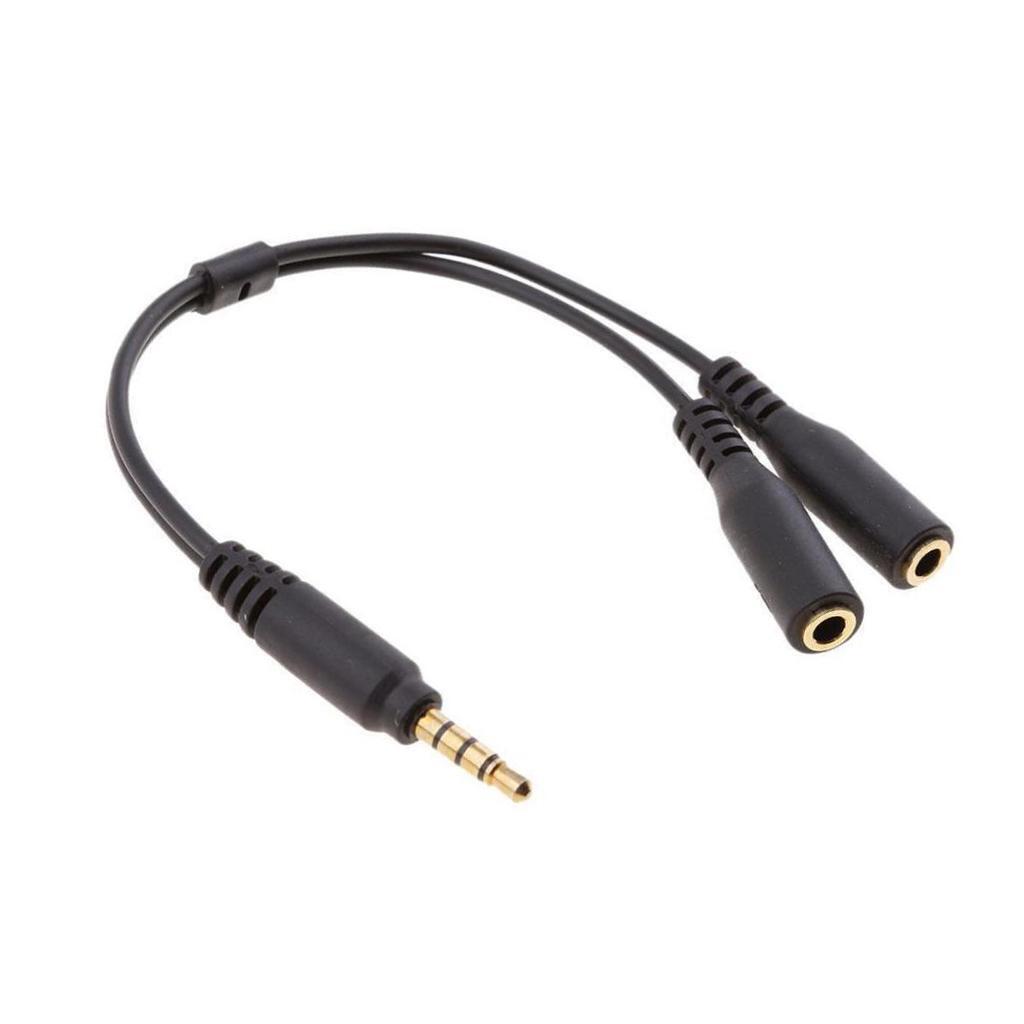 Audio Cable Y Splitter Cable 2.5mm 1 Male to 3.5mm 2 Female Audio Wire 20cm
