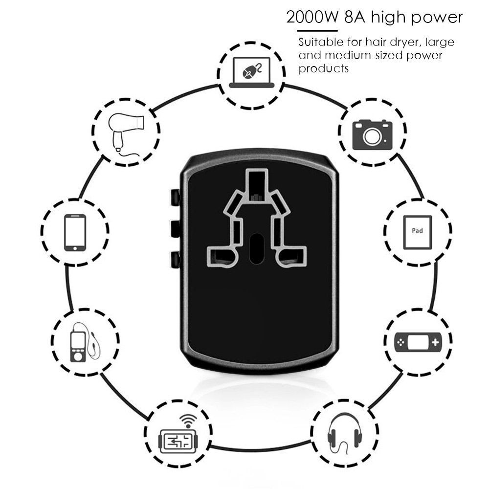 plug Accessories Sockets Travel Charger Travel Adapter 4 USB Ports Wall Charger