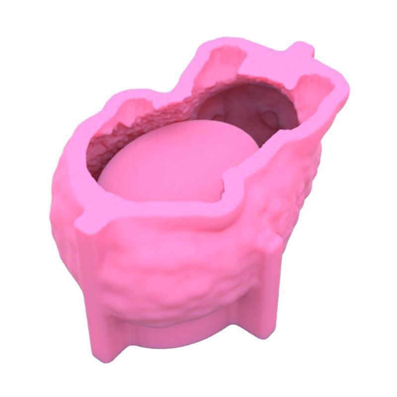 Hedgehog Flower Pot Cement Silicone Mold Concrete Clay Succulent Planter Mold