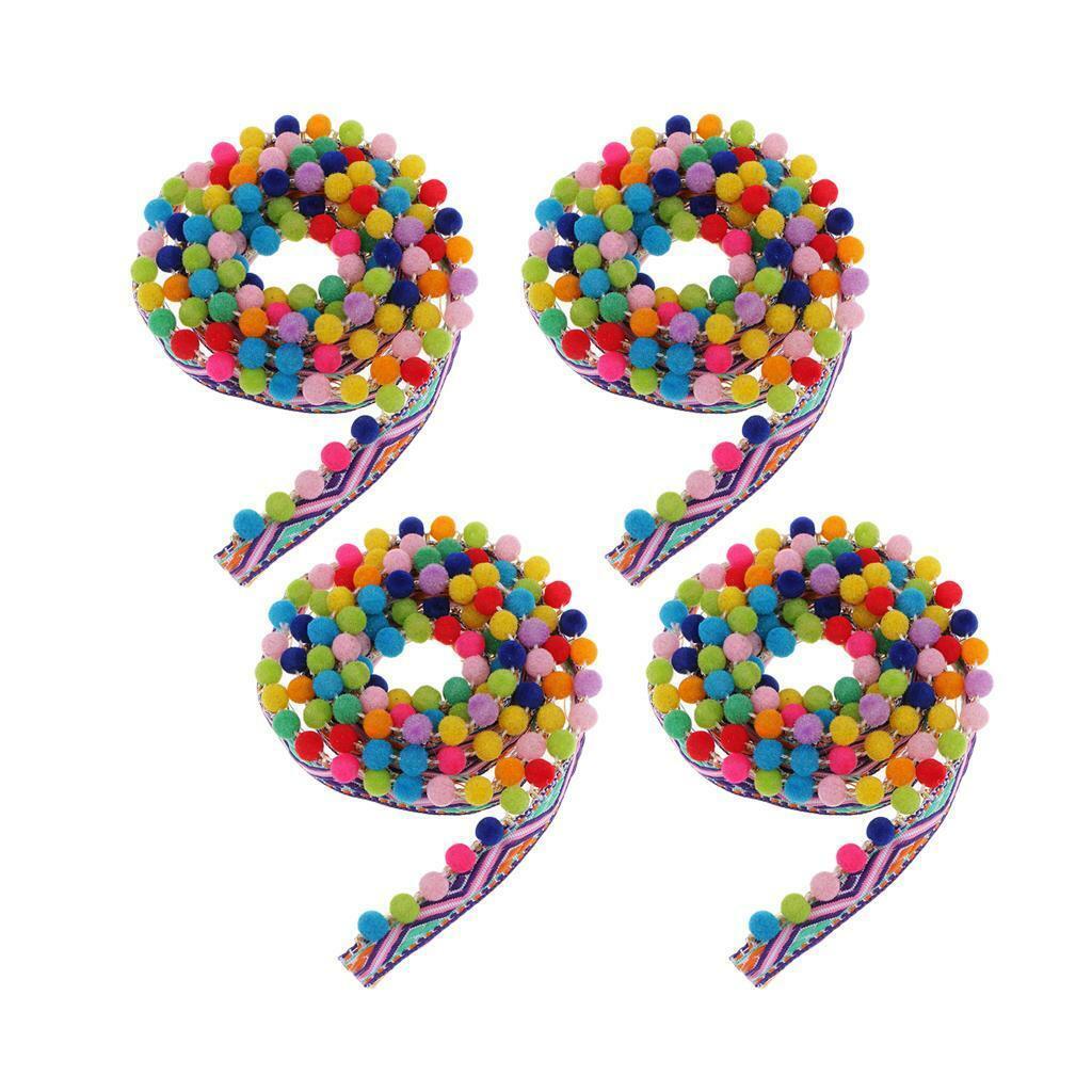 4pcs Multifunction Beaded   Ball Jacquard Ribbon Sewing ming