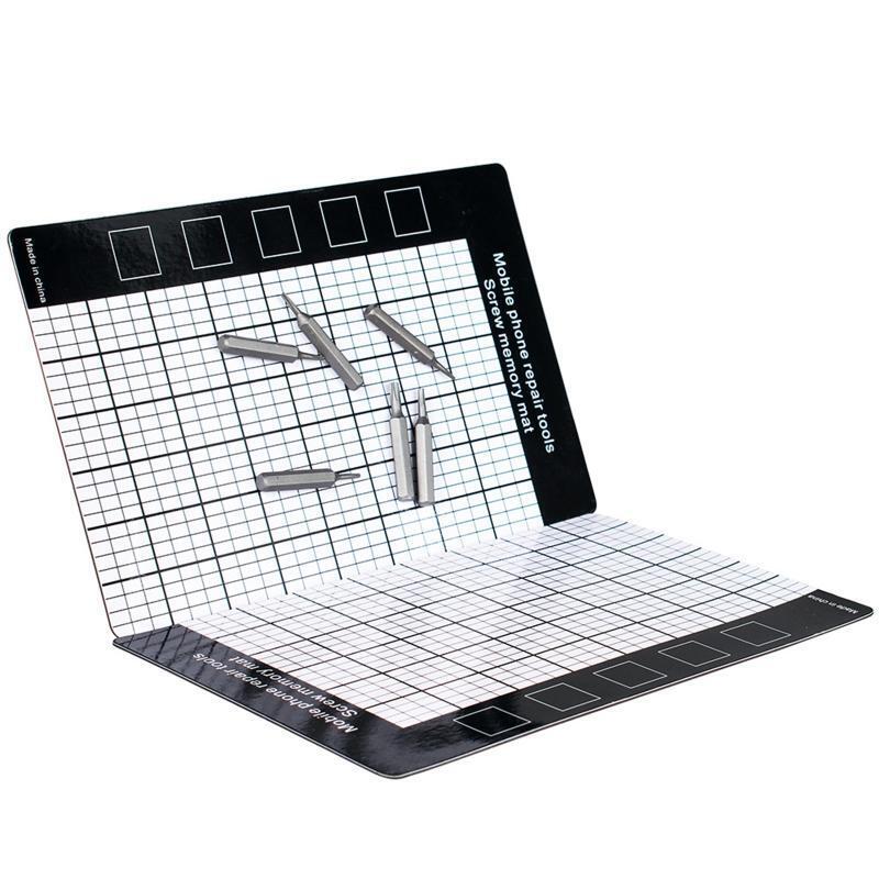 Work Pad Mobile Phone Screw Magnetic Project Mat with Scale Grid 9x14.5cm