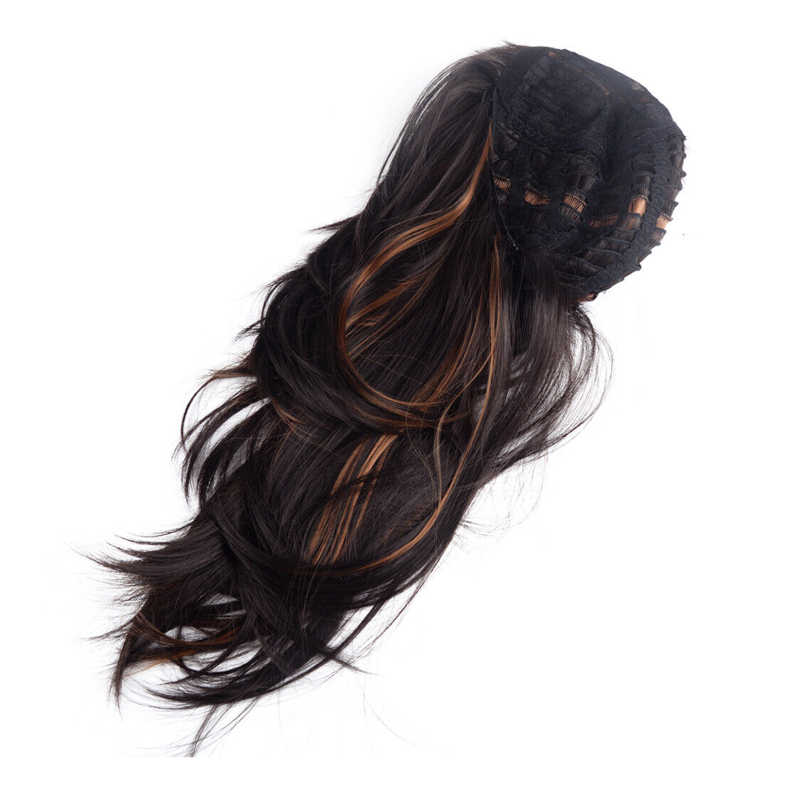 Synthetic Long Curly Hair Black Brown Wig Heat Resistant Full Wigs for Women li