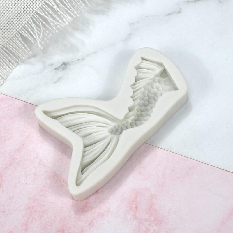 Cake Mousse Decorations Fondant Molds Mermaid Tail Shaped Chocolate Moulds