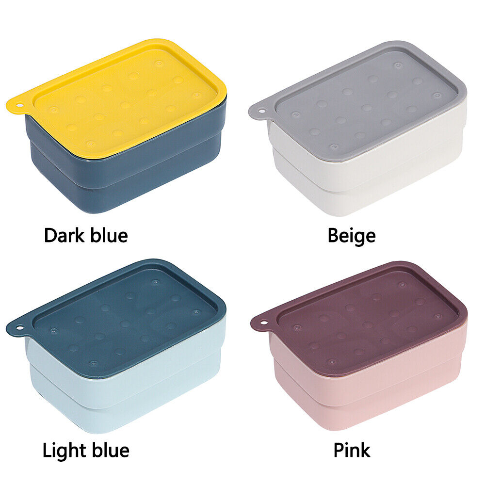 Sponge with Cleaning Brush Travels Soap Case Soap Dish Soapbox Storage Box