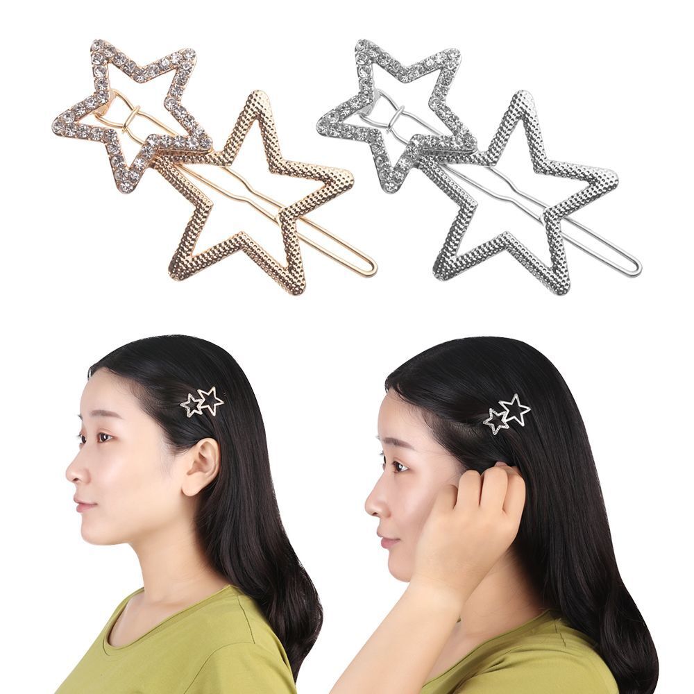 Women Ladies jewelry Metal Hair Clips Star Hairpin Hair Decorations Headwear