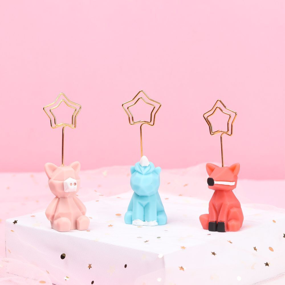 Animal shape Desk Decorative Paper Clip Photo Stand Memo Clips Note holder