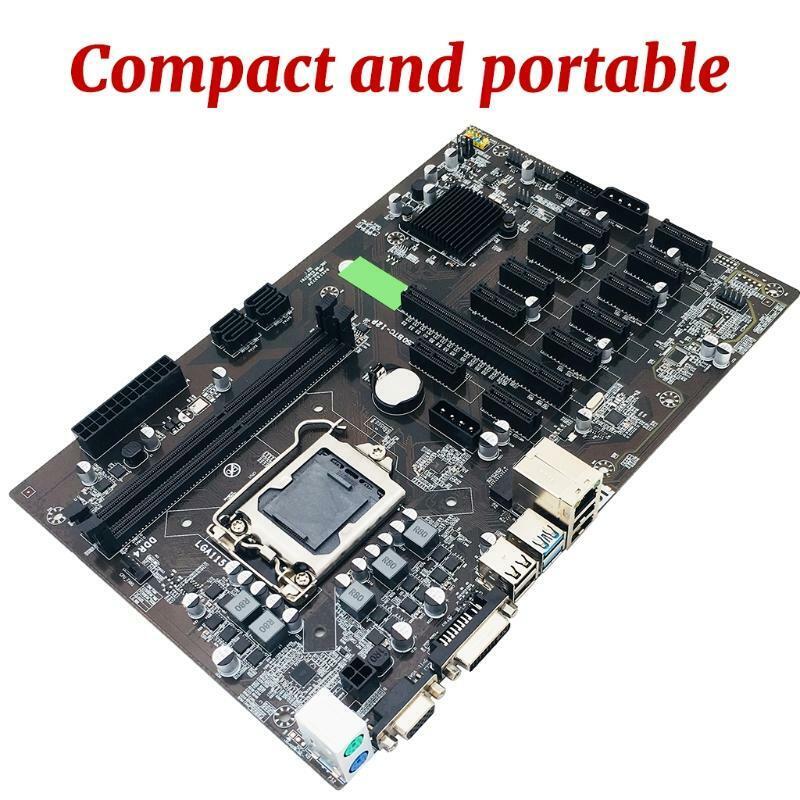 B250 BT Miner Motherboard DDR4 CPU LGA 1151 Supports12 PCI-E 16X Graphics Card