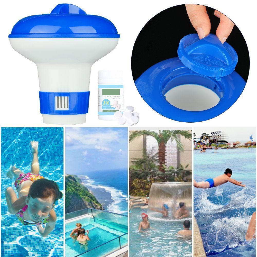 Swimming Pool Tablet Floater Chlorine Bromine Holder Chemical Dispenser